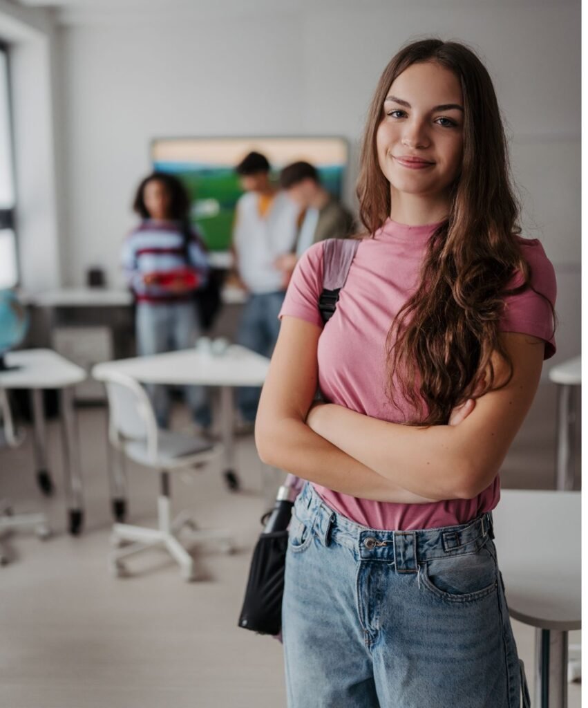 A confident individual looking forward, representing the personal growth achieved through individual empowerment and life coaching at Flourishing Bonds.